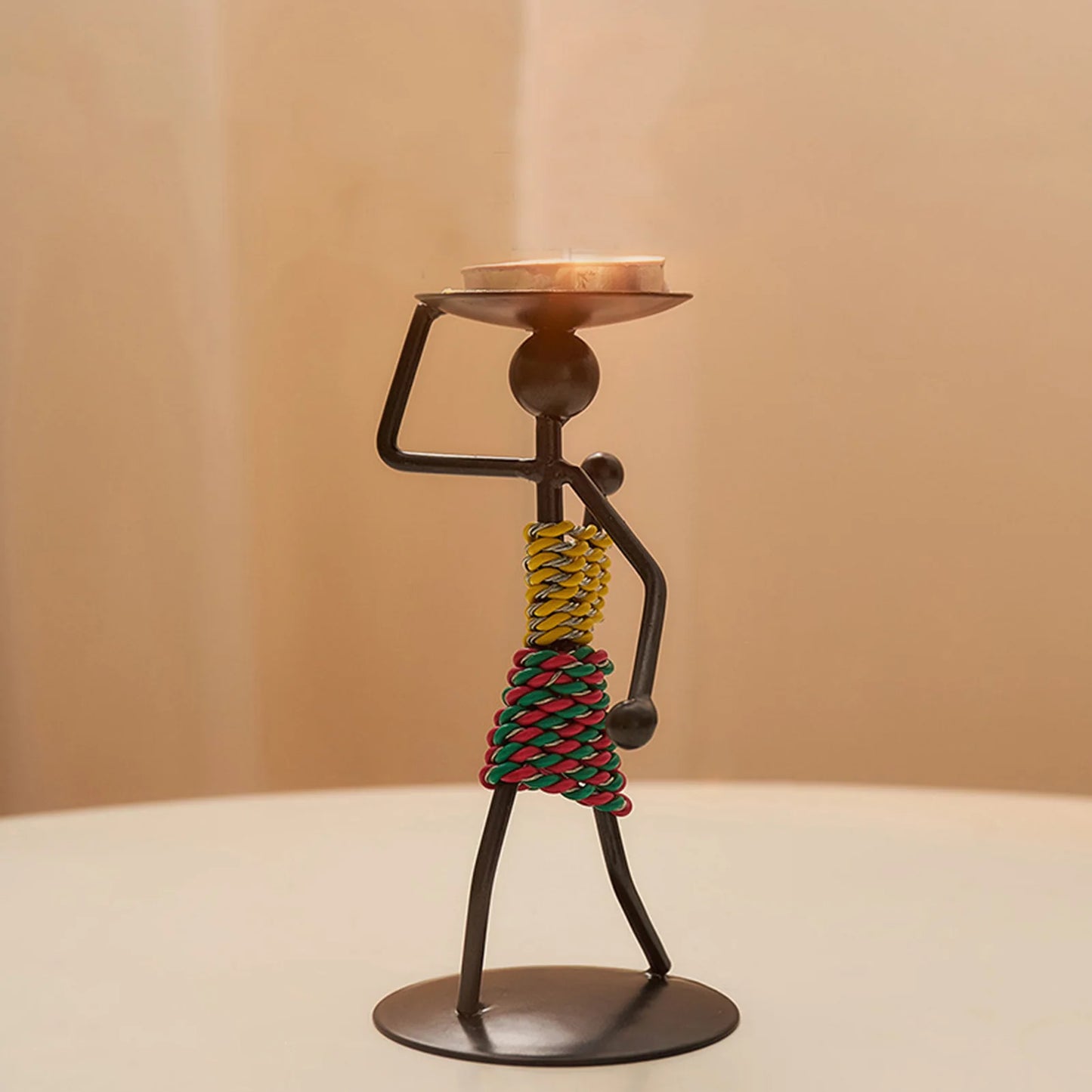 African Style Metal Candle Holder – Elegant Wedding & Home Décor Centerpiece for Candles