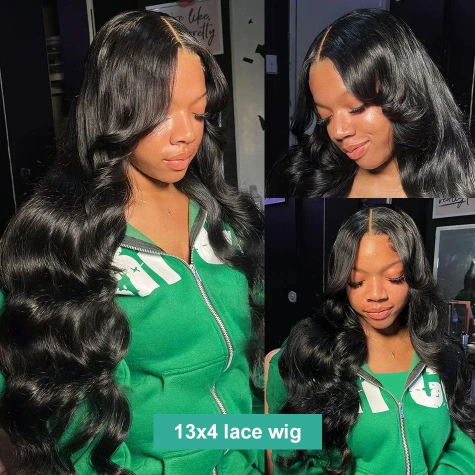 13x6 HD Lace Front Body Wave Human Hair Wig – Glueless, 200% Density, 36" (Burmese Hair)