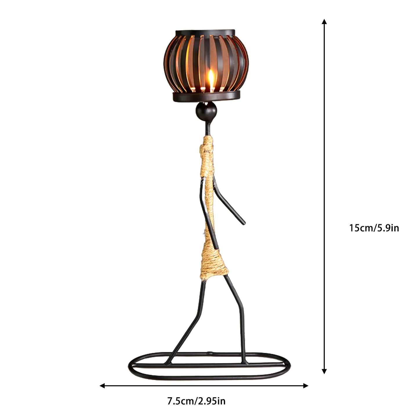 African Style Metal Candle Holder – Elegant Wedding & Home Décor Centerpiece for Candles