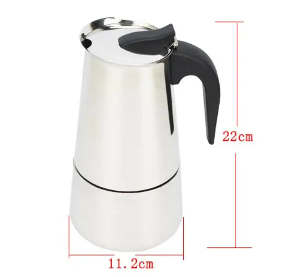 Classic Aluminum Stovetop Moka Pot (4/6/9 Cups) – Authentic Italian Espresso, Anywhere
