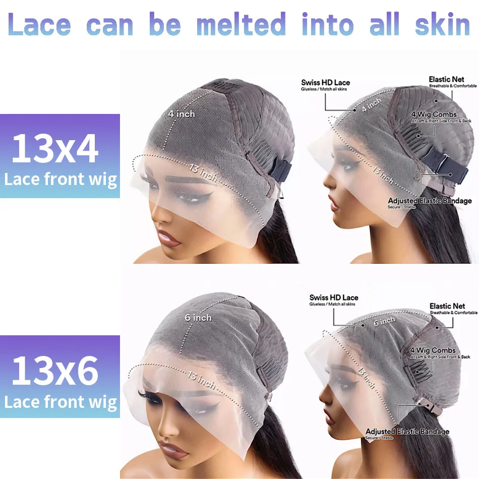 Pink Body Wave HD Lace Frontal Wig – 13x6 / 13x4 Transparent Brazilian Human Hair