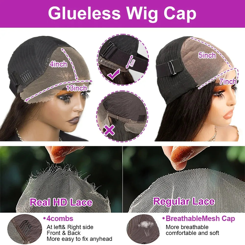 Body Wave Short Bob HD Glueless Lace Front Human Hair Wig – 4x4 / 5x5 / 13x4 Options