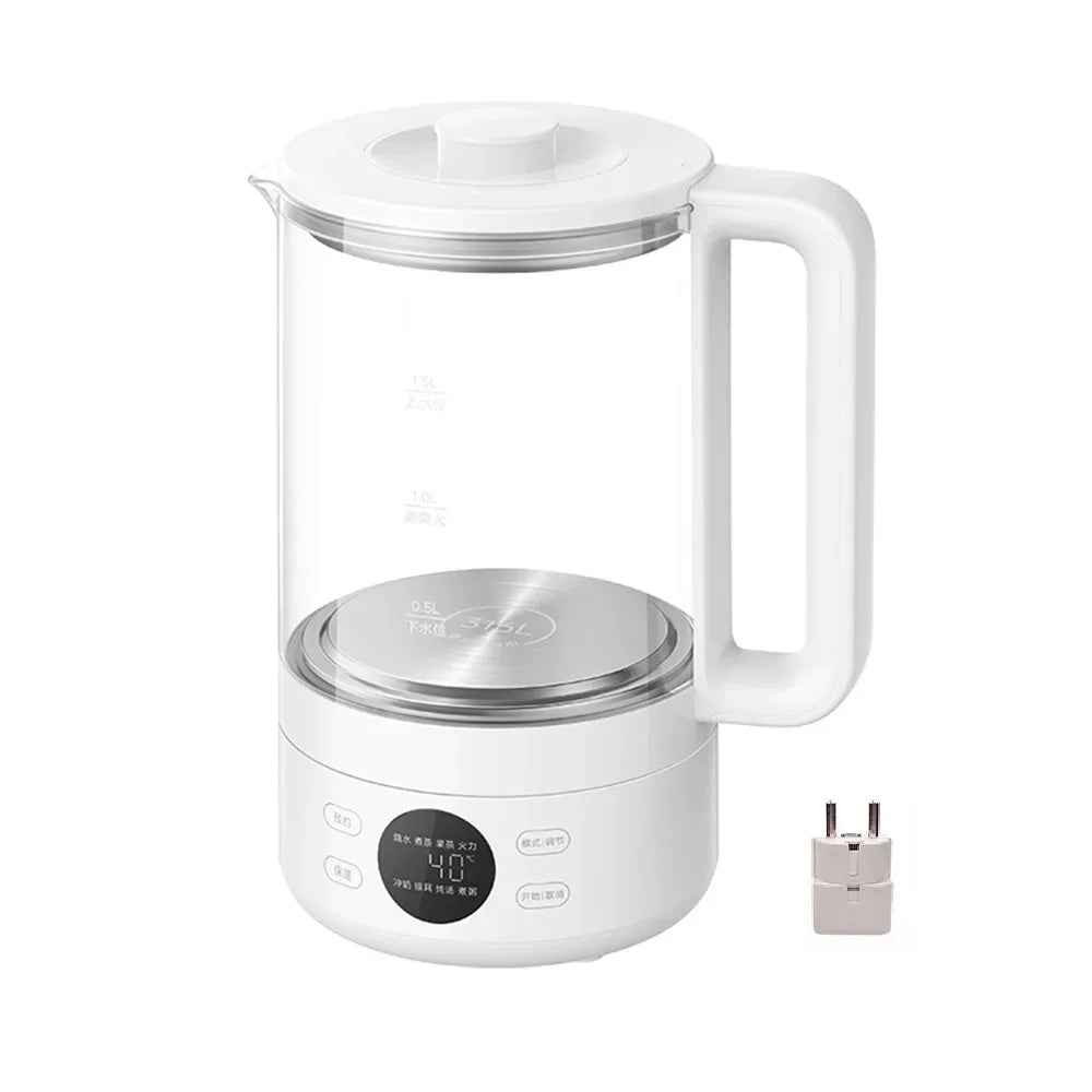 Xiaomi Mijia Smart Health Kettle S1 – 1.5L High Borosilicate Glass, 316L Stainless Steel, 1000W Power