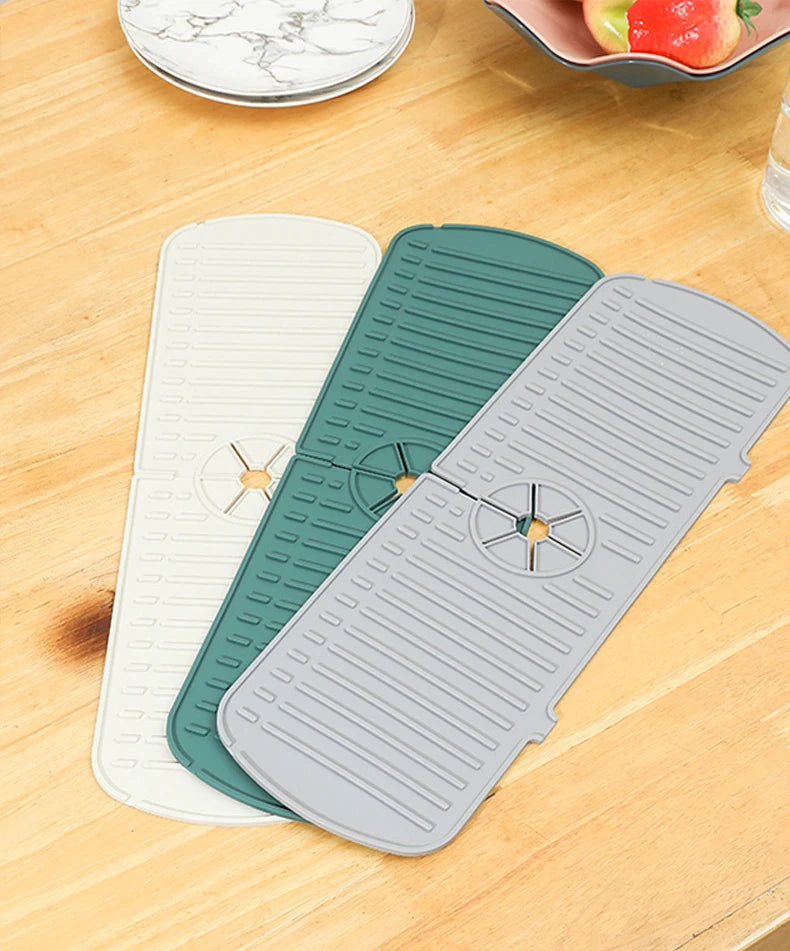 Silicone Faucet Drip Mat – Sink Splash Guard & Heat-Resistant Drain Pad for Kitchen and Bathroom