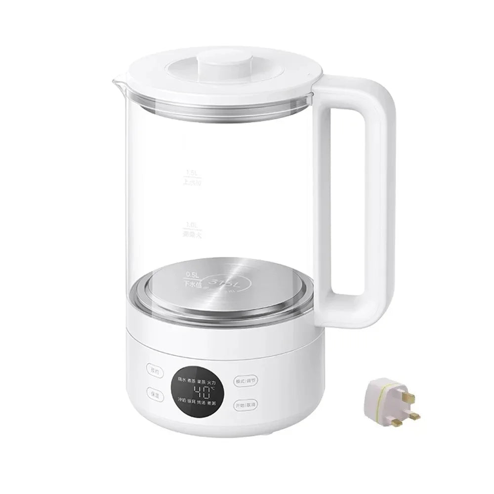 Xiaomi Mijia Smart Health Kettle S1 – 1.5L High Borosilicate Glass, 316L Stainless Steel, 1000W Power