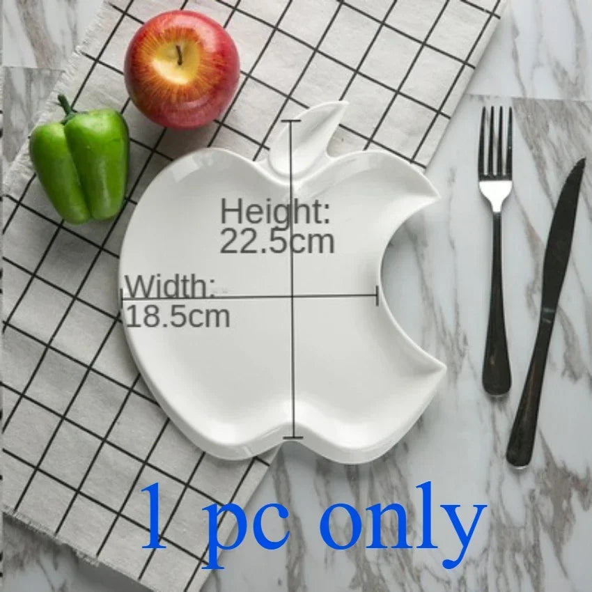 Jucaica Rosh Hashanah Apple Honey Dish – Ceramic Dessert Plate Set