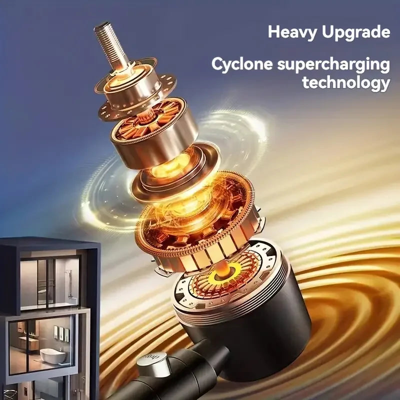 New High Pressure Water Saving Filter Shower Head 5 Modes Handheld Shower Head One Button Stop Bathroom Accessories Set