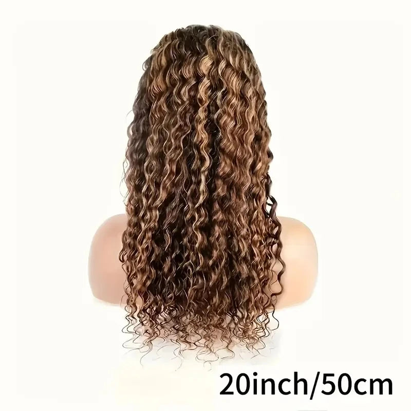 30" Water Wave 4/27 Highlight Ombre 13x6 HD Lace Front Wig (250% Density)