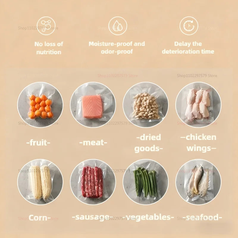 2026 Vacuum Sealer Machine | 2-in-1 Food Saver with Dual Modes – Keep Food Fresh Longer