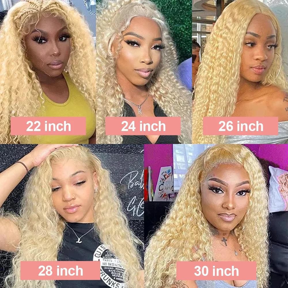 613 Blonde Deep Loose Wave HD Lace Frontal Wig – 13x4 / 13x6 Transparent Human Hair Wig