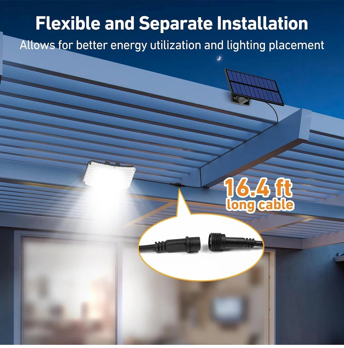 234LED Solar Motion Sensor Flood Light with Remote | IP65 Waterproof Outdoor Security Light for Garden, Wall & Driveway