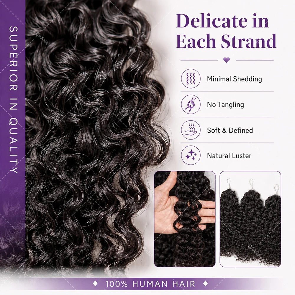 Kinky Curly Miracle Knot Crochet Hair Extensions – 100% Remy Human Hair