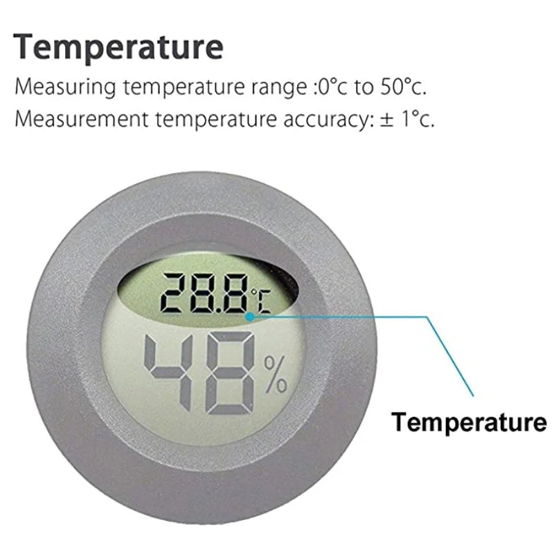 Mini Digital Hygrometer & Thermometer – Indoor Temperature & Humidity Monitor (°C/°F)
