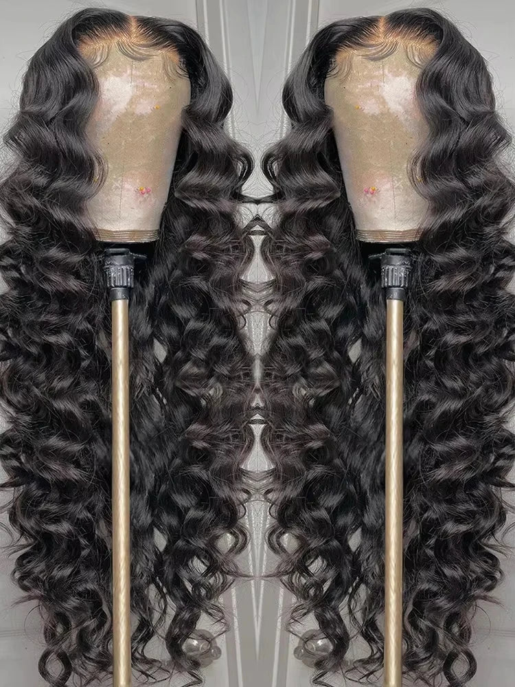 HD 13x6 Lace Front Loose Deep Wave Human Hair Wig – Glueless, 200% Density, 40"