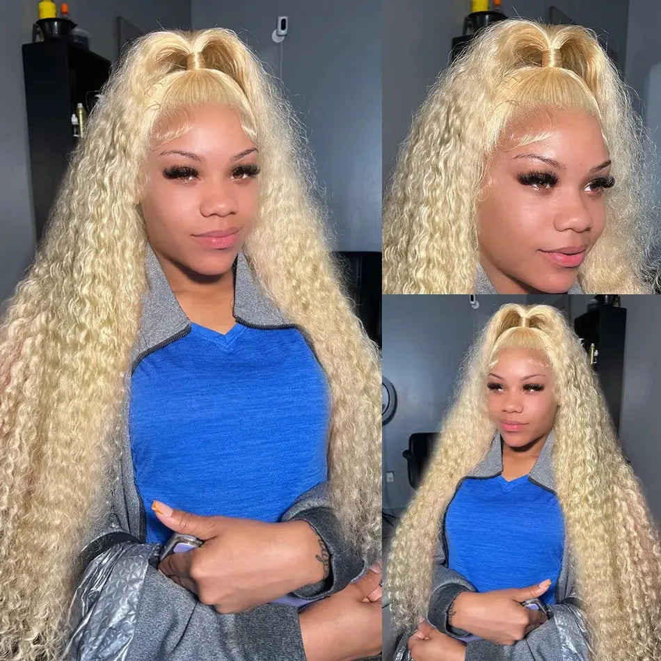 613 Blonde Deep Loose Wave HD Lace Frontal Wig – 13x4 / 13x6 Transparent Human Hair Wig