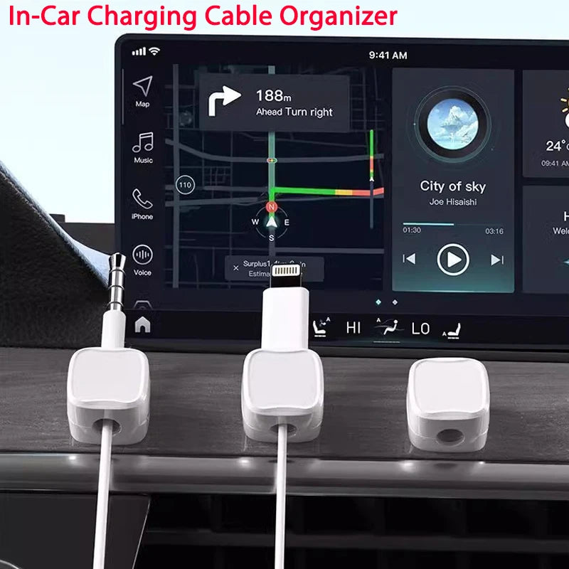 Magnetic Cable Organizer – Adhesive Wire Clip Holder for Home & Office Desk Management