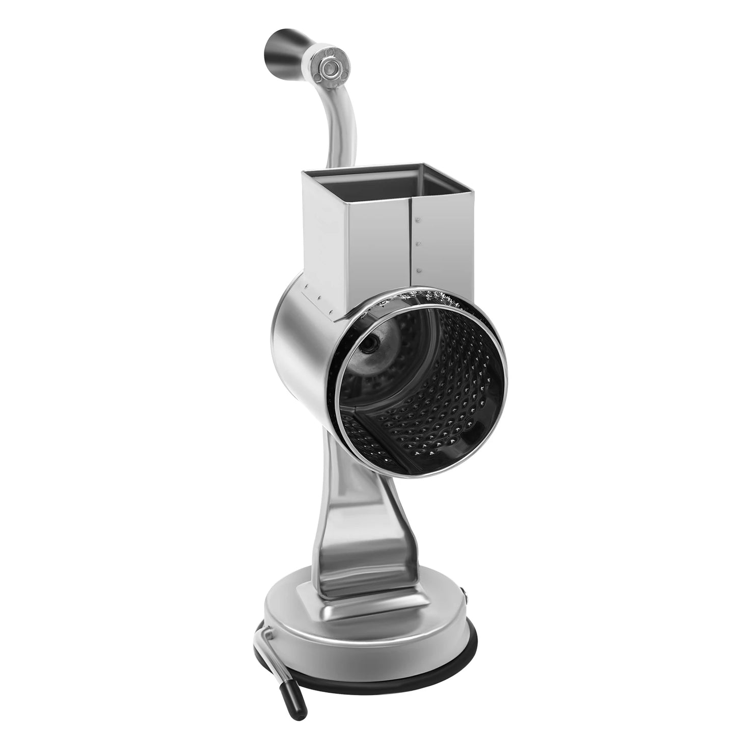 Manual Rotary Grater – 5-in-1 Stainless Steel Vegetable & Cheese Slicer Grinder
