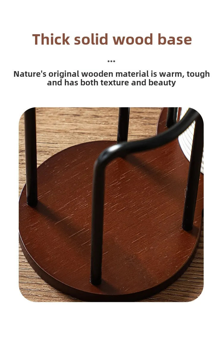 Wooden Disposable Cup Holder – Tea & Water Cup Dispenser Rack Organizer