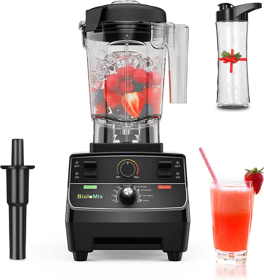 Biolomix 2L Professional Blender – 2200W, Smart Timer, Pre-Programmed