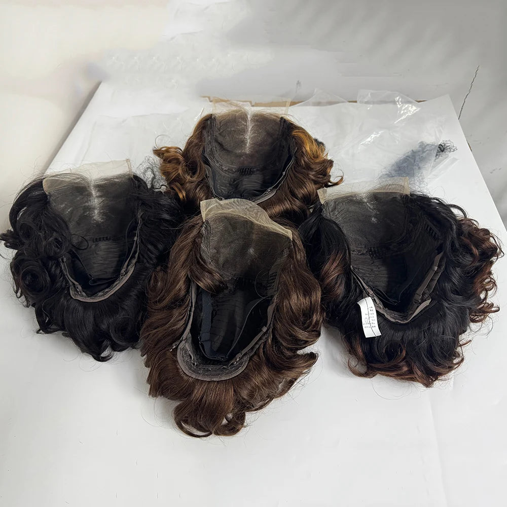 250% Density 5x5 Lace Closure Short Loose Bouncy Wig – 100% Virgin Vietnamese Human Hair (4–16 inch)