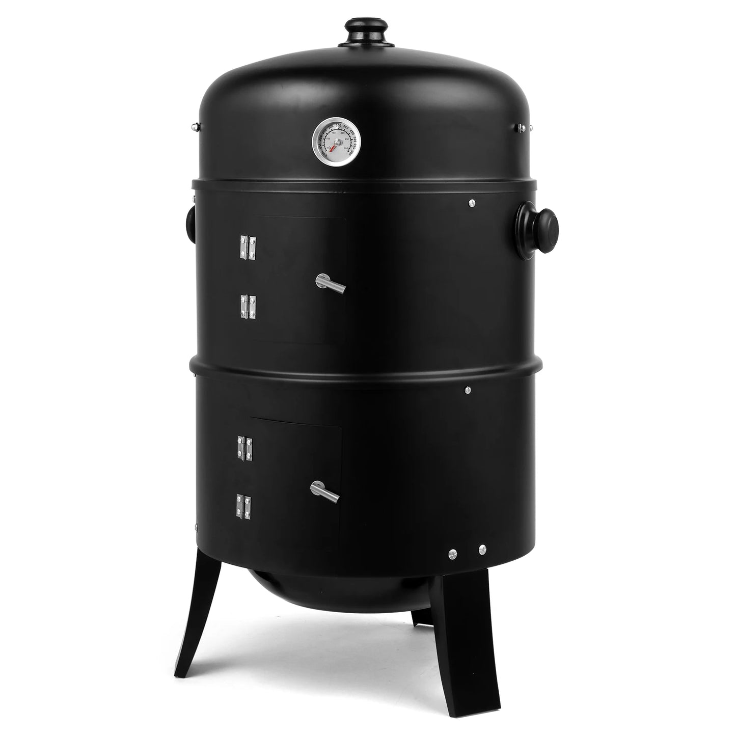 80x41x48cm Outdoor BBQ Smoker Grill – Iron Carbon Charcoal Grill, Black | WowPopMall