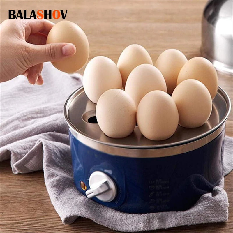 Electric Double-Layer Egg Cooker – Stainless Steel Egg Boiler Steamer