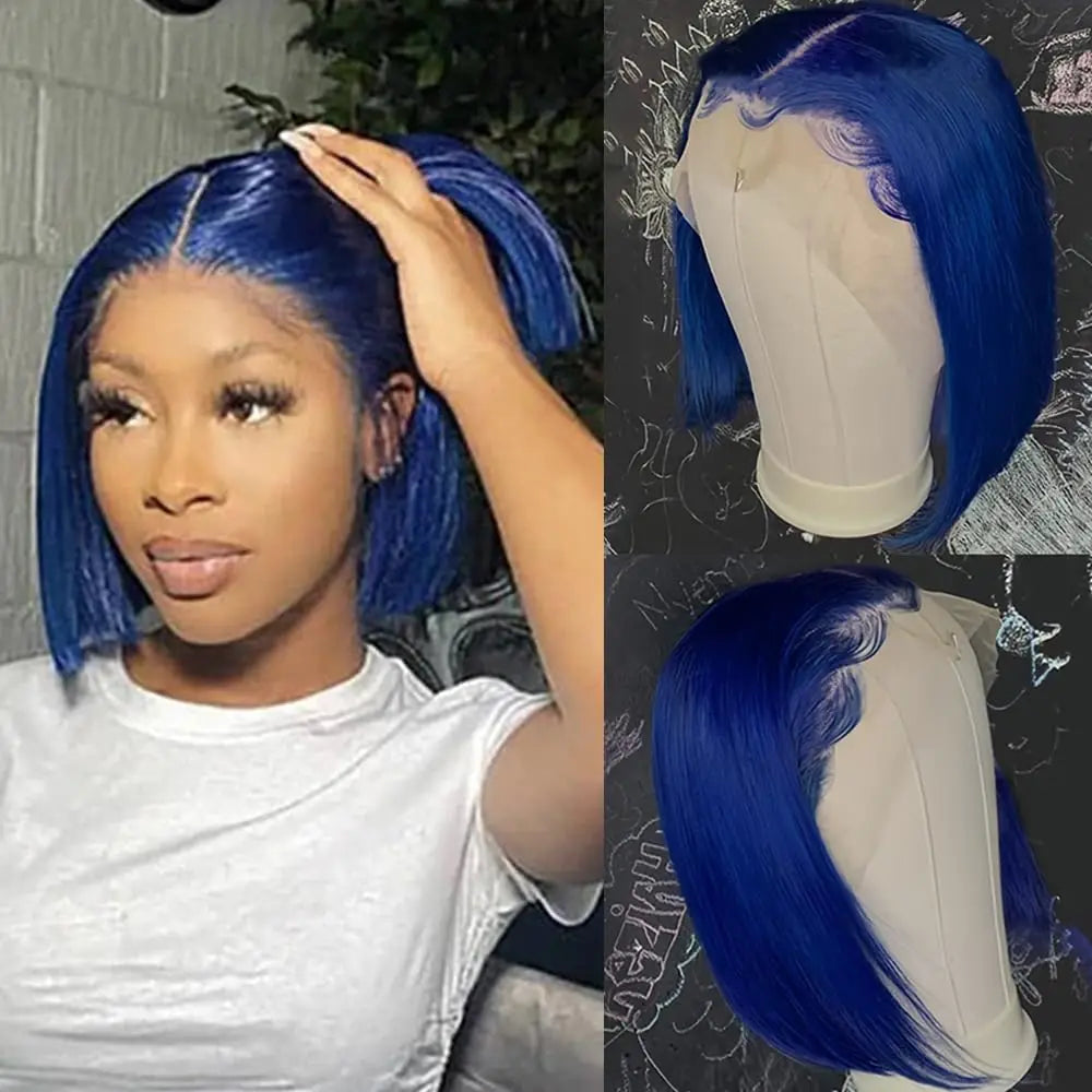 Bone Straight Bob 13x4 Lace Frontal Human Hair Wig – Chocolate Brown #4 Short Bob