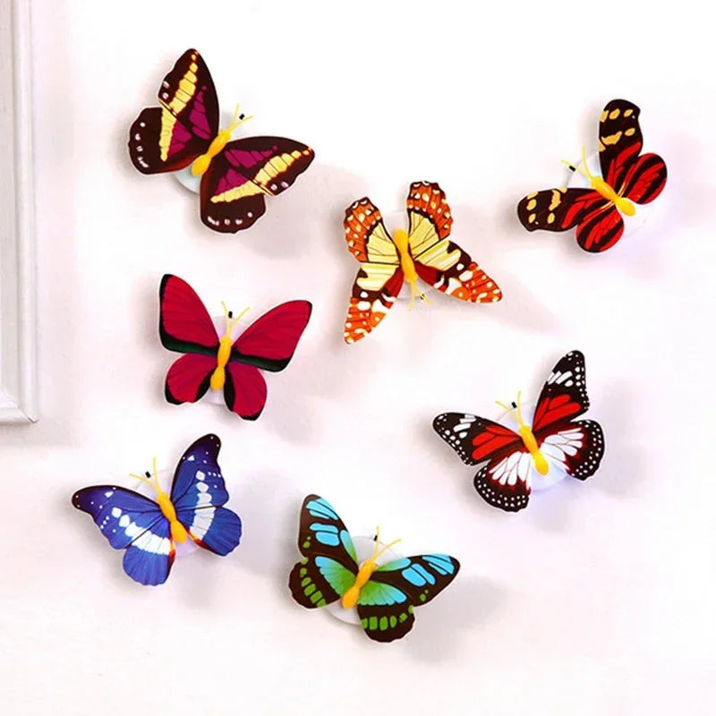 Ranpo Butterfly LED Wall Light – Colorful Glowing Stickable DIY Decoration Lamp for Bedroom, Living Room & Holidays