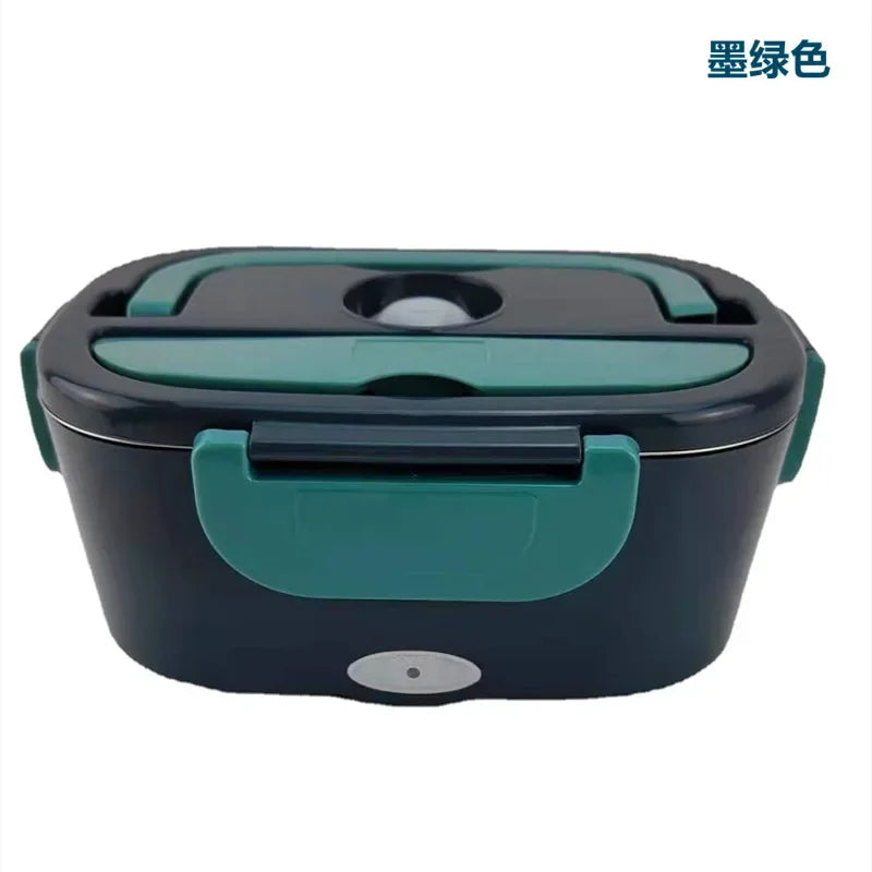 2-in-1 Electric Lunch Box – Dual Use for Home & Car, Stainless Steel Food Warmer (12V/24V/110V/220V)