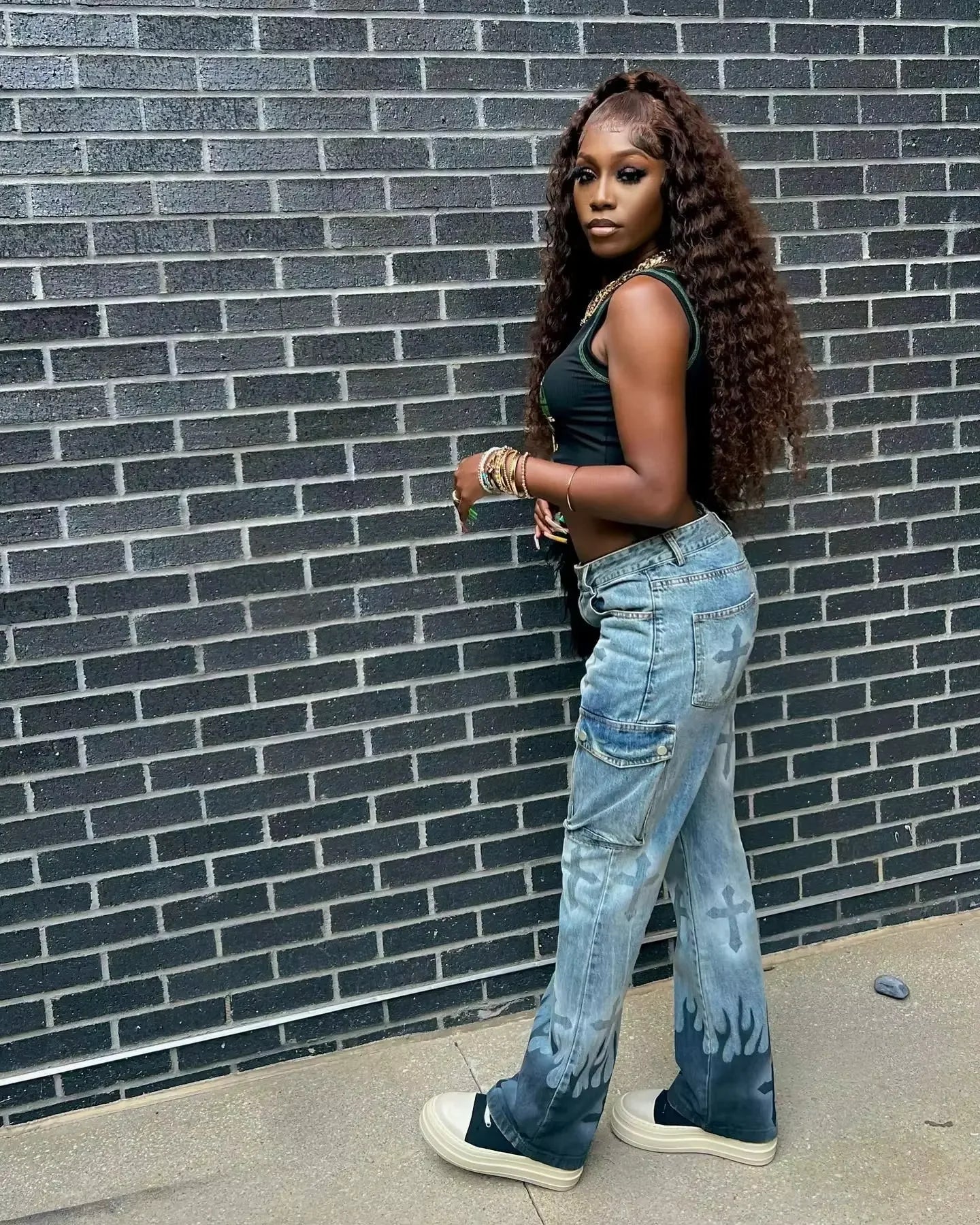 Deep Curly Chocolate Brown HD Lace Frontal Wig – 13x4 / 13x6 Virgin Brazilian Human Hair (30–36 Inch)