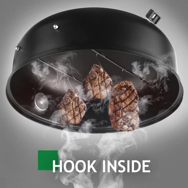 80x41x48cm Outdoor BBQ Smoker Grill – Iron Carbon Charcoal Grill, Black | WowPopMall