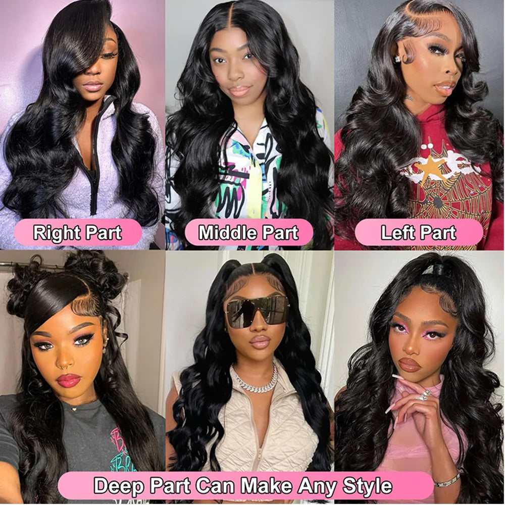 13x4 HD Lace Front Wig – 250% Density Long Body Wave Peruvian Remy Human Hair (Pre-Plucked + Baby Hair)