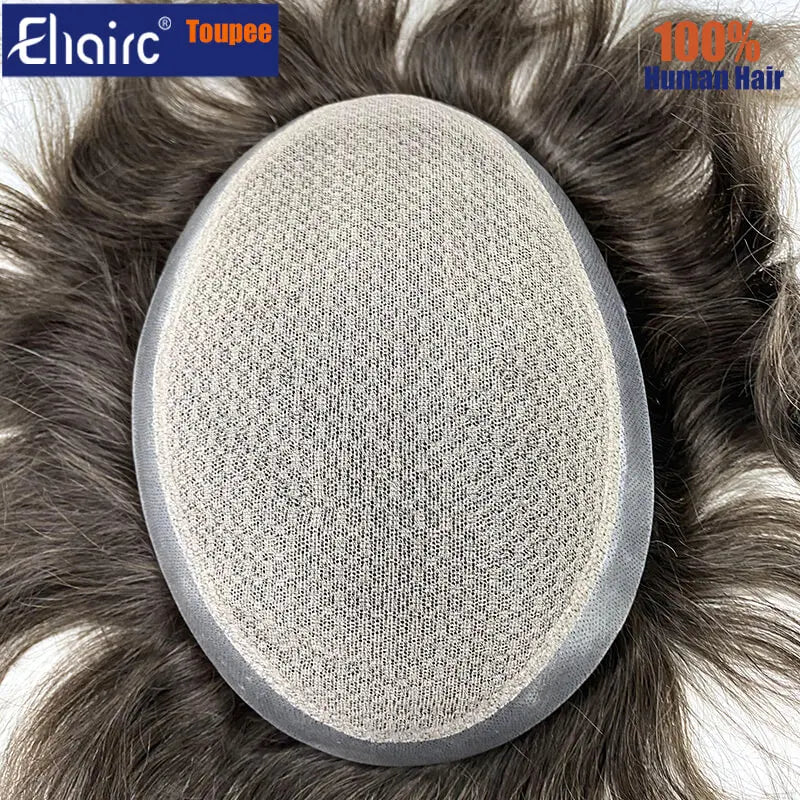 Men's Human Hair Toupee – Australia Double Layer Lace & PU Base Hair System