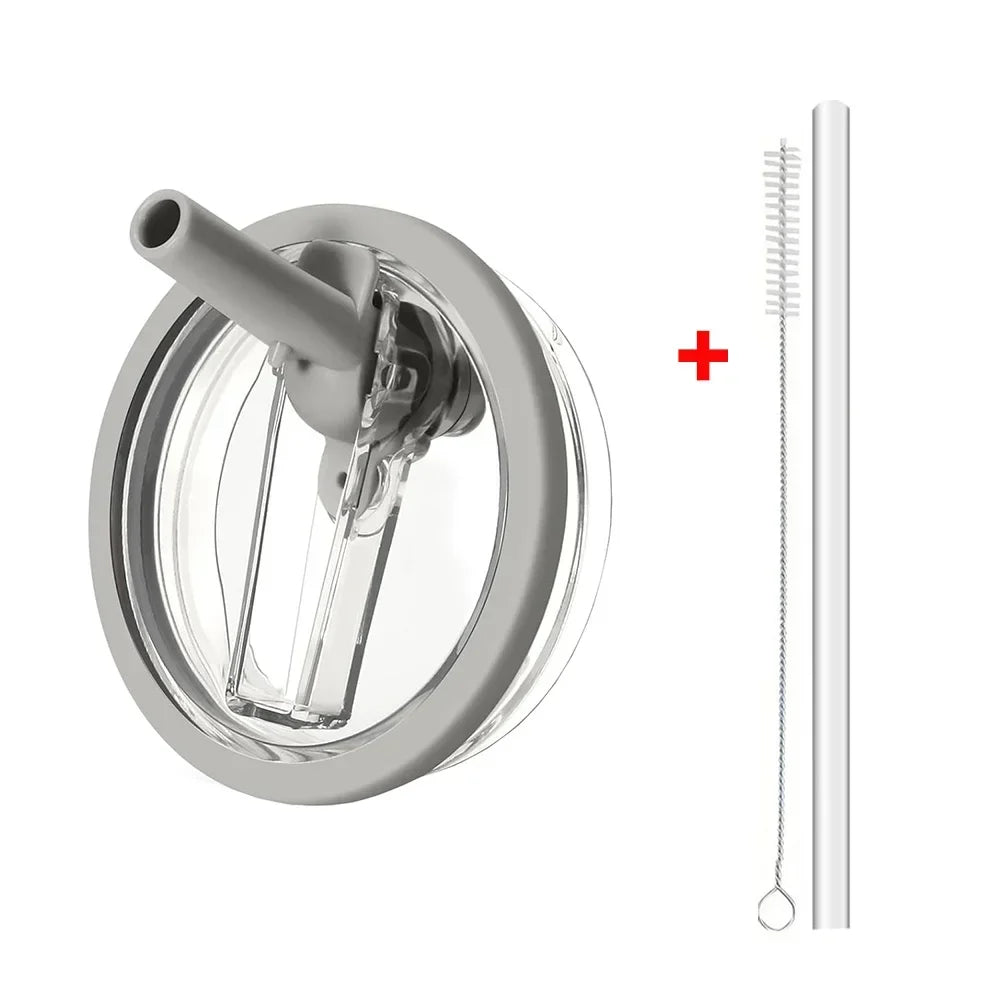 40oz Flip Straw Leak-Proof Lid – Replacement Tumbler Cover Compatible with Stanley Cup