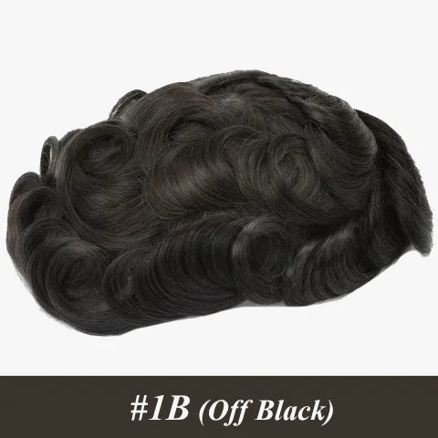 Men's Human Hair Toupee – Australia Double Layer Lace & PU Base Hair System