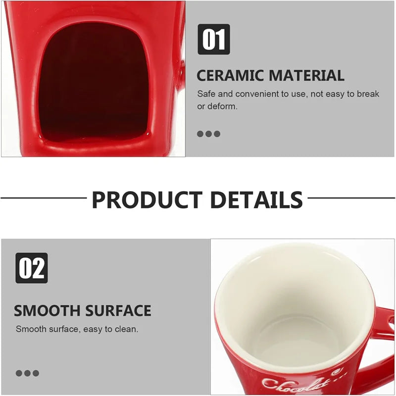 ☕ Double-Layer Ceramic Coffee Cup – Heat-Resistant & Anti-Scald Design