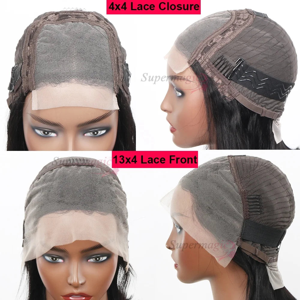 13x4 Frontal Wig – Trendy Layered Highlight Piano Color Human Hair Bob Wig for Women