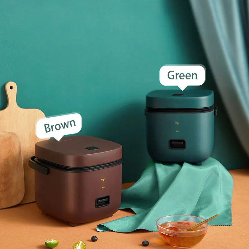 Mini Rice Cooker 1.2L – Compact Electric Steamer for 1–2 People