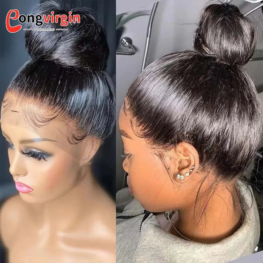 5x5 Glueless Wig Human Hair Ready To Wear Pre-Cut Lace Wear And Go Glueless Wigs Straight Lace Front Human Hair Wig For Women