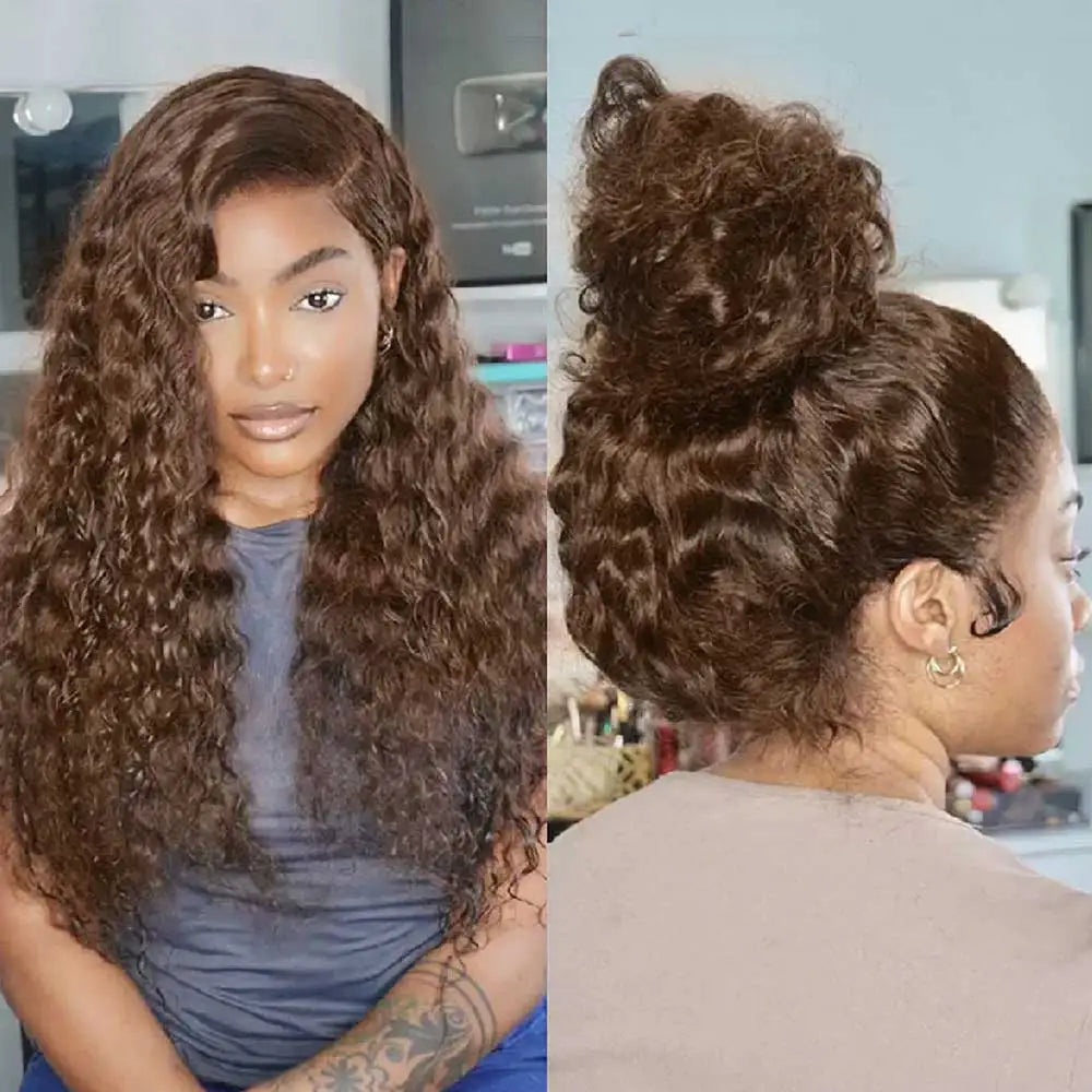 Invisi Strap 360 Full HD Lace Frontal Wig – 30" Deep Wave (250 Density) Chocolate Brown Brazilian Remy Human Hair