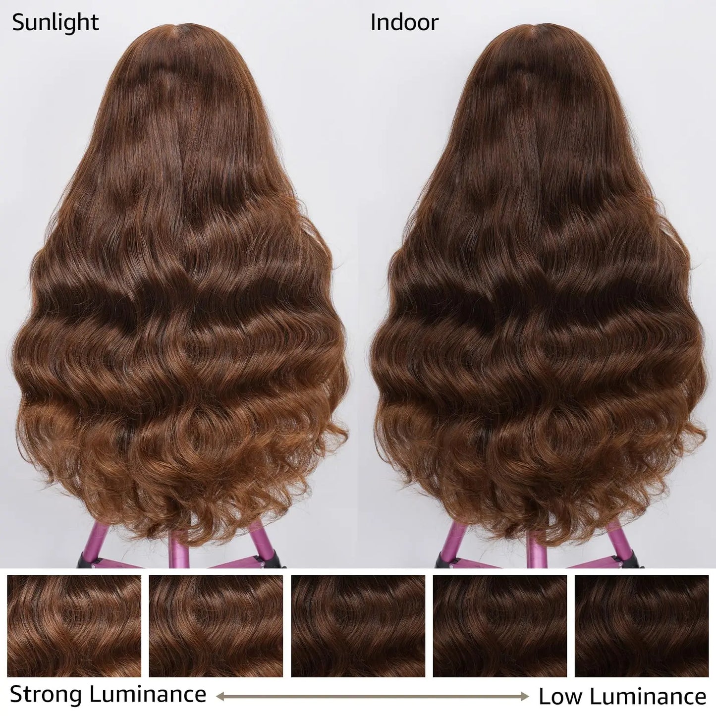 Chocolate Brown 13x4 Body Wave Transparent Lace Front Human Hair Wig – Pre-Plucked, 200% Density, 30 Inch