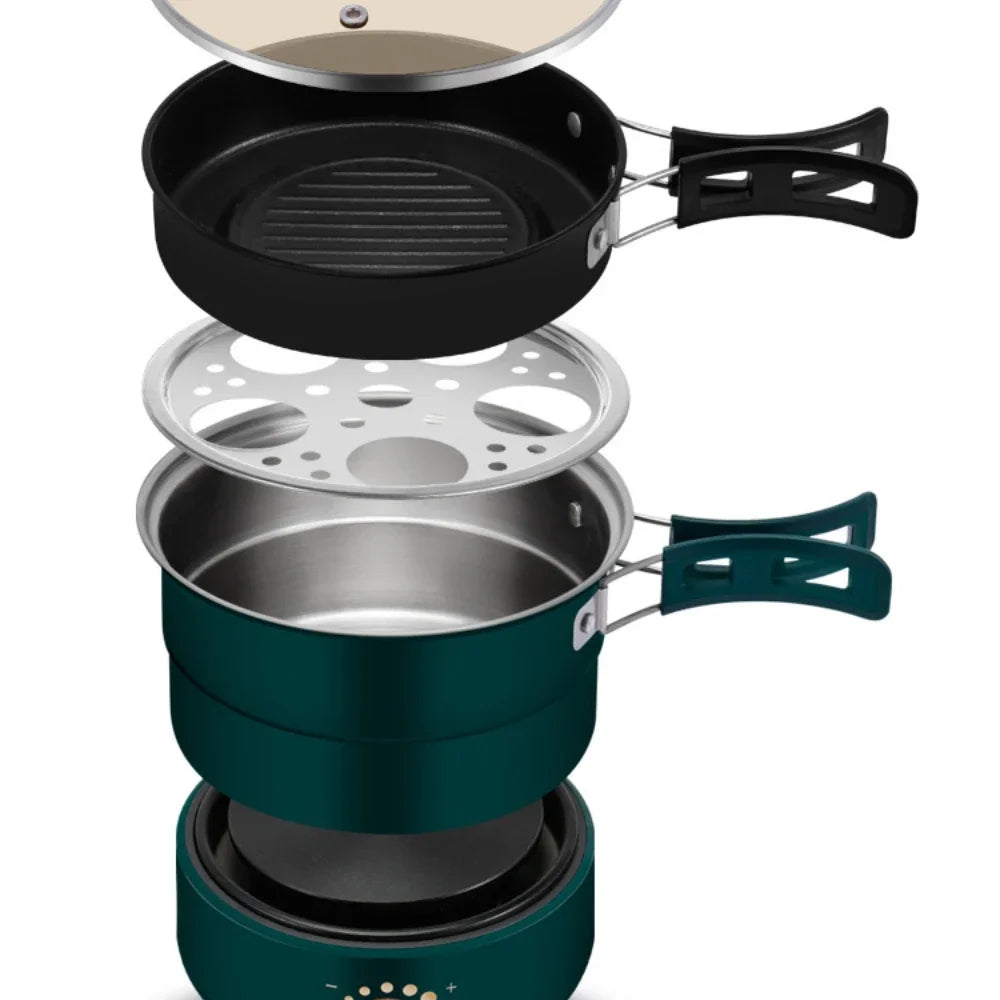 Folding Electric Hot Pot Cooker – Compact & Portable for Travel & Dorm Use