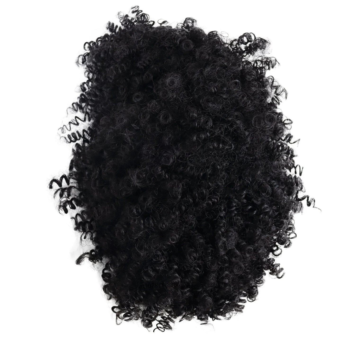 Natural Black Bouncy Curly Hair Synthetic Wigs for Men Short Afro Kinky Curly Wig with Bangs Male Wigs Cosplay Halloween Party