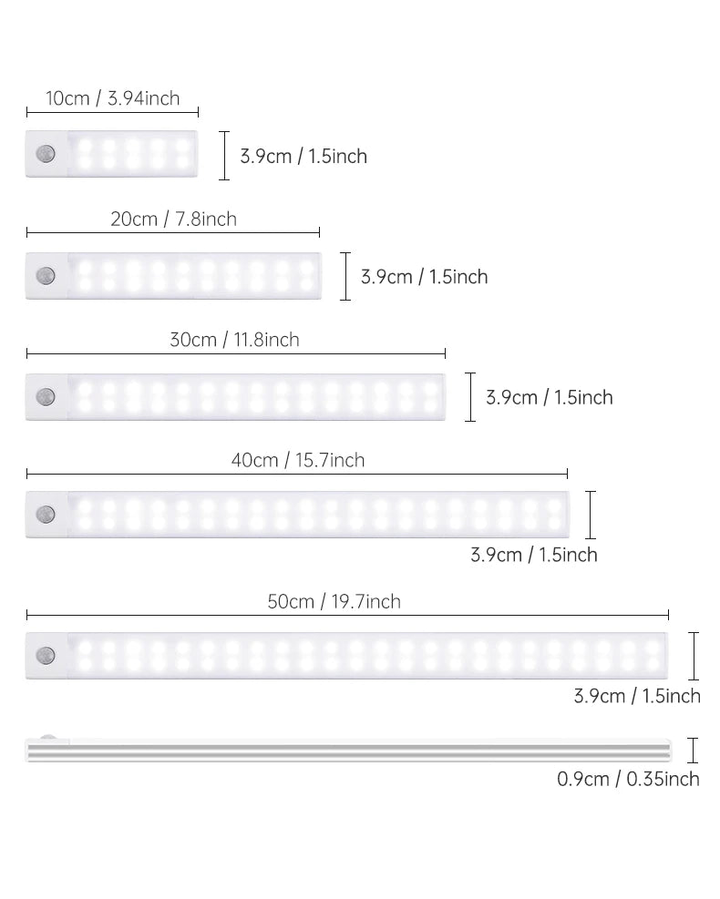 Wireless Motion Sensor LED Light – USB Rechargeable Night Lamp for Closet, Cabinet & Kitchen