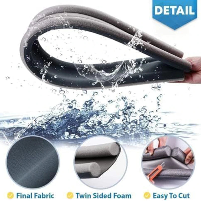 Adjustable Door Bottom Seal Strip | PU Leather Weather Blocker & Draft Stopper – Anti-Cold Gap Protector