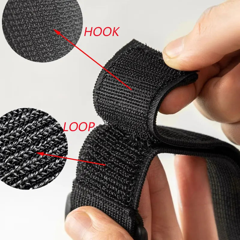5PCS Elastic Hook & Loop Cable Strap – Adjustable Nylon Organizer with Buckle for Cables, Bags & Tools