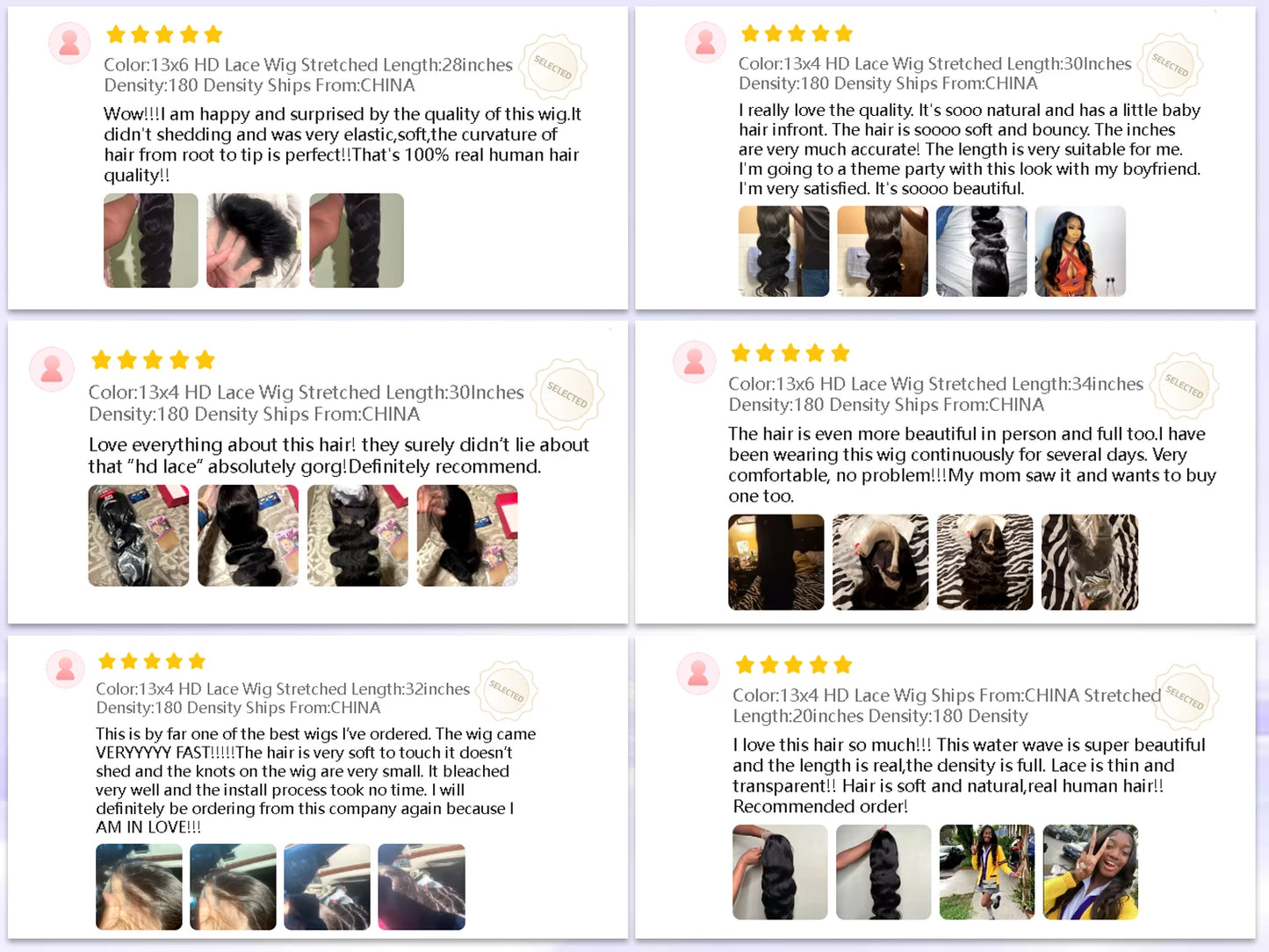 30–44 Inch Body Wave 13x6 HD Transparent Lace Front Human Hair Wig (Pre-Plucked)