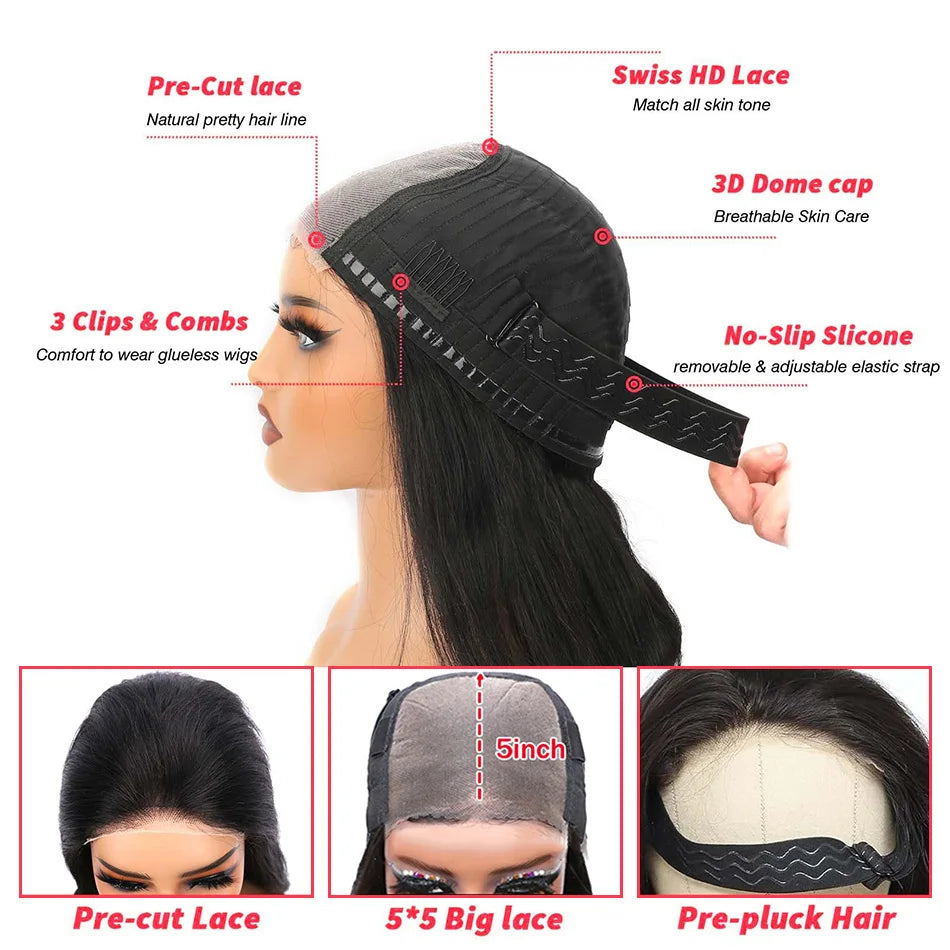 Wear & Go HD 13x6 Body Wave Lace Front Human Hair Wig (Glueless) | 30–40"