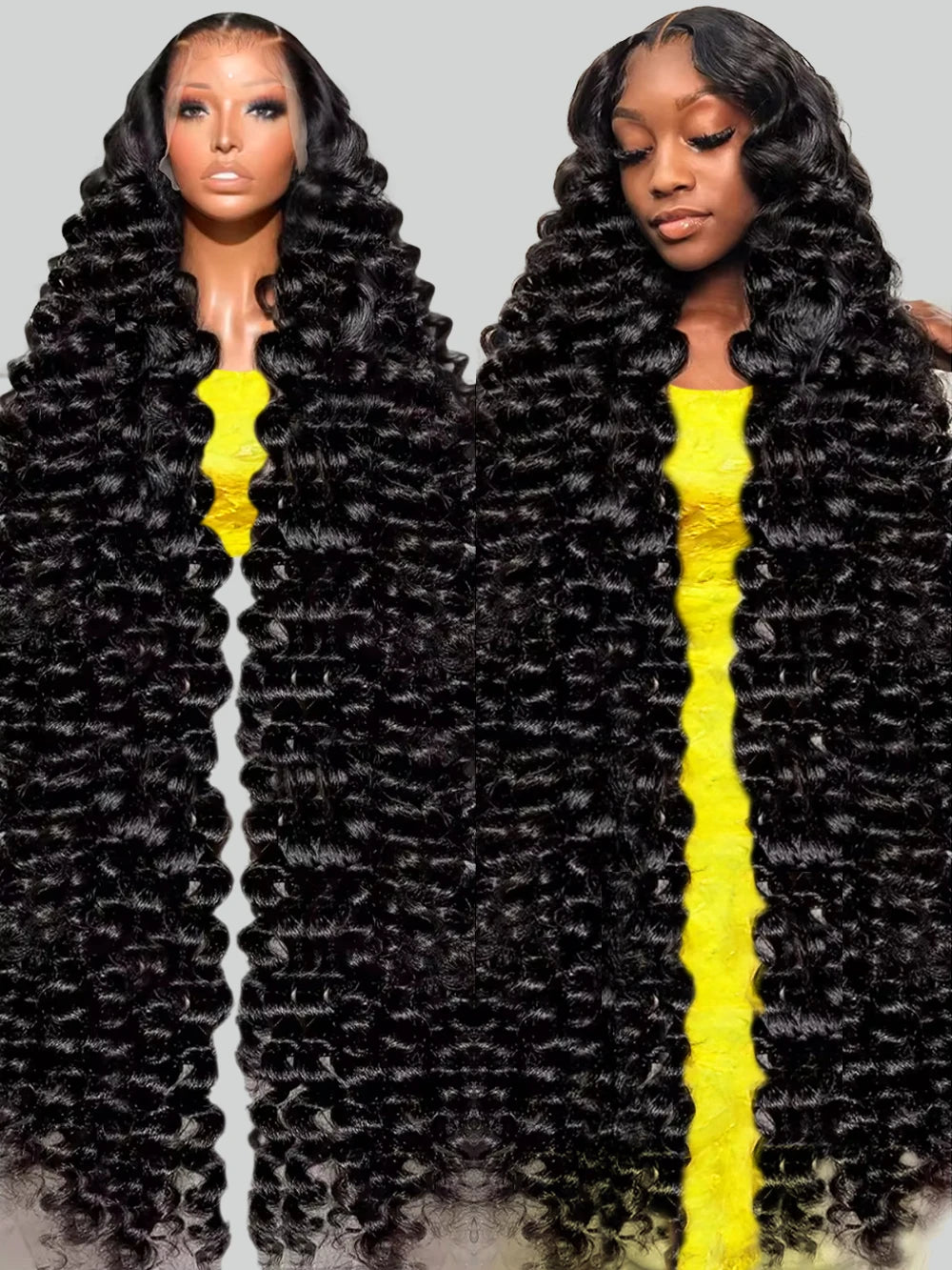 HD 13x6 Loose Natural Wave Lace Front Human Hair Wig – 250% Density, 30–40 Inch, Transparent Full/Frontal Lace