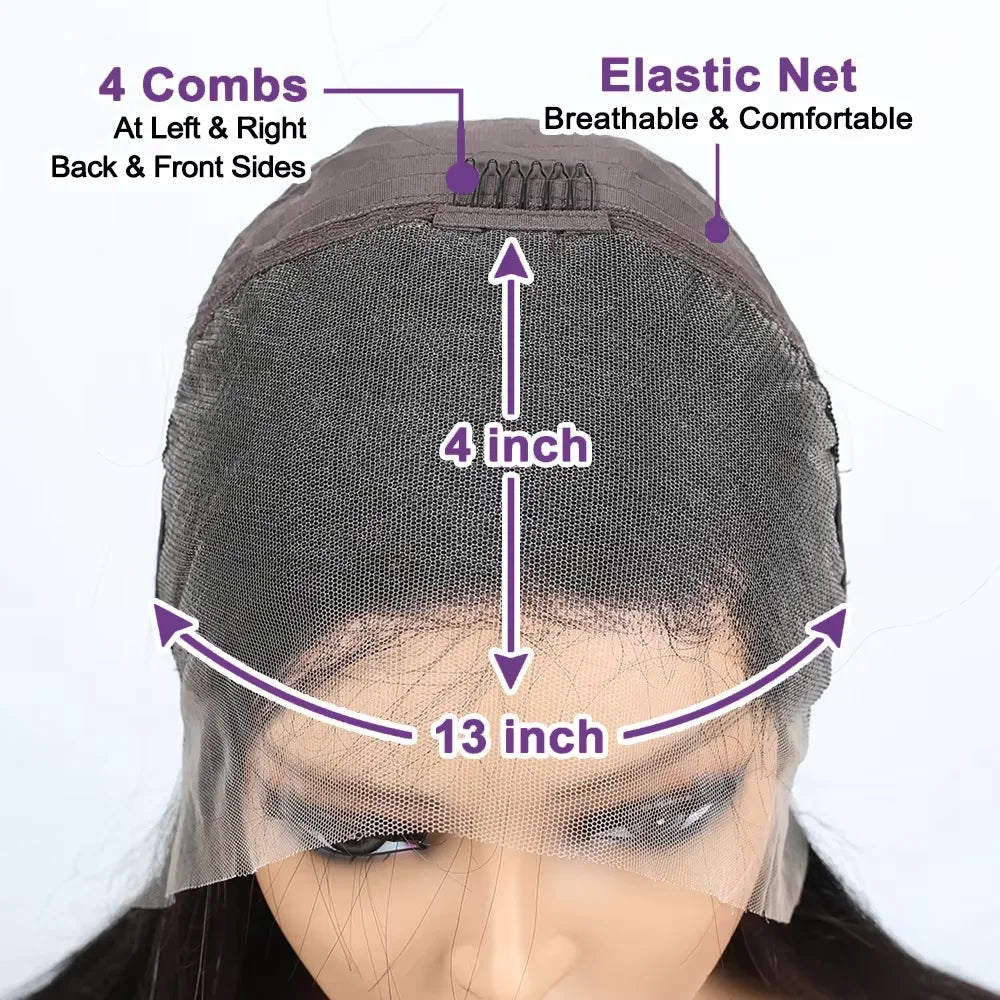 Luxexuan 200% Density Curly Bob 13x4 Lace Front Human Hair Wig (Deep Wave, Vietnamese Remy, Short 4–16 Inch)